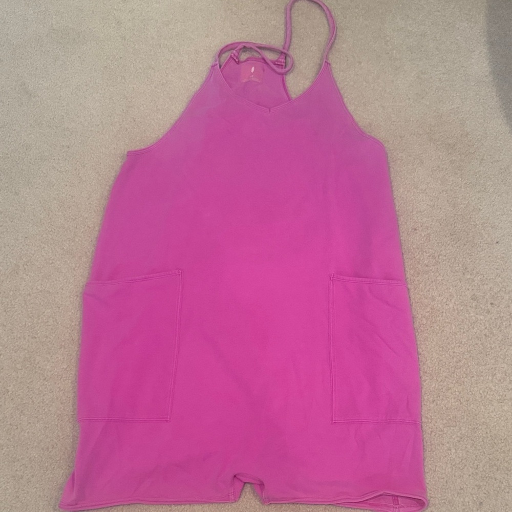 Free People Hot Pink Romper Jumpsuit